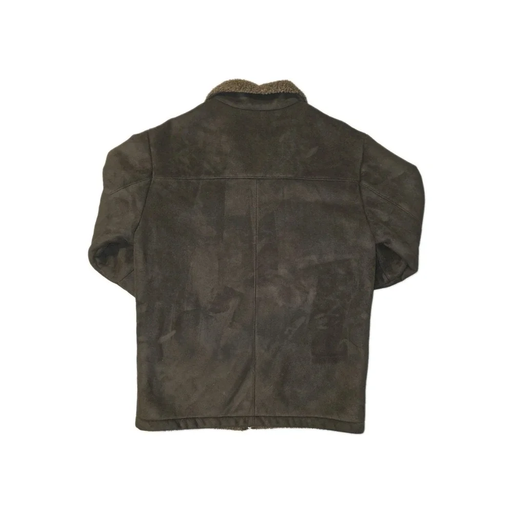 Weatherproof Garment Company Faux-Suede Sherpa-Lined Size L Dark Brown Jacket - Picture 4 of 10